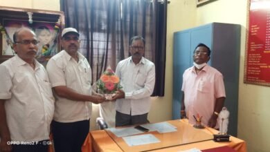 Photo of नुतन मुख्याध्यापक  बी जे कांबळे यांचा सन्मान