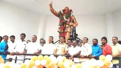 Photo of पंढरपूरात भारतरत्न डॉ. बाबासाहेब आंबेडकर यांना अभिवादन