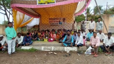 Photo of पुरोगामी संघर्ष परिषदेचे तासगाव तहसील कार्यालयासमोर आमरण उपोषण