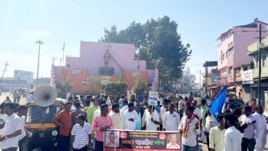Photo of महापुरुष अवमान प्रकरणी”पंढरपूर बंद”व निषेध मोर्चा संपन्न!