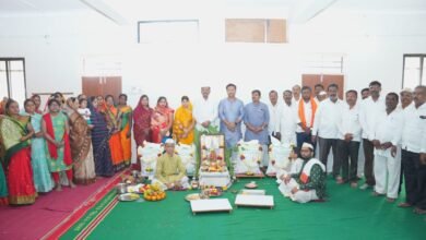 Photo of श्री विठ्ठल कारखान्याचे ८,७५,००० (कट्टे) साखर पोत्याचे पुजन