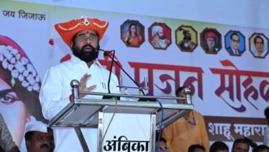 Photo of मुख्यमंत्री एकनाथ शिंदे यांच्या हस्ते राजर्षी छत्रपती शाहू महाराज मराठा सांस्कृतिक भवनचे भूमिपूजन