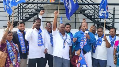 Photo of बहुजन समाज पक्षाचे उमेदवार दत्ता वाडेकर यांचे प्रचारार्थ पदयात्रा व होम टु होम संपर्क