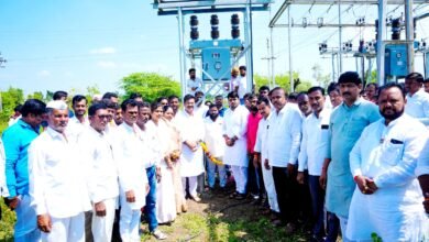 Photo of मानेगाव येथे भगीरथ योजनेतून ११के.व्ही.ए. लाईनचे उद्घाटन